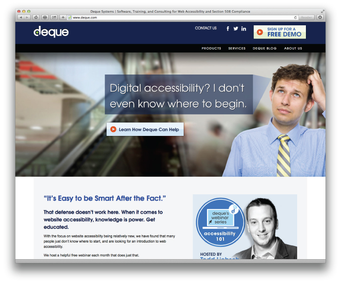 New Deque.com Screenshot