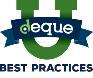 Deque U Best Practices Logo