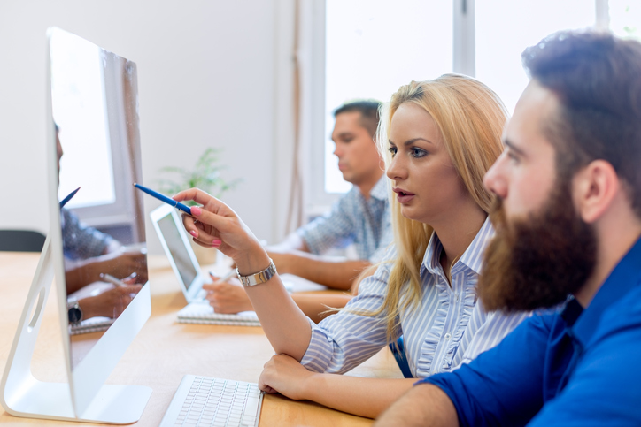 Team of developers learning how to build an accessible widget.