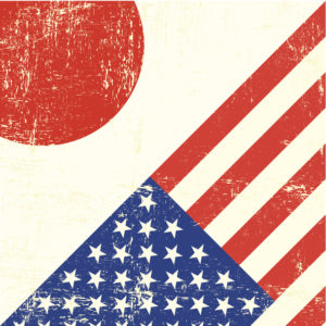 this flag represents the relationship between Japan and the USA.