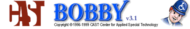 Bobby logo page header, circa 1999