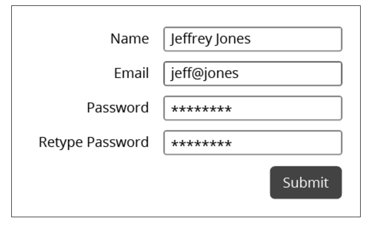 This is the same form example shown above, but rendered in grayscale