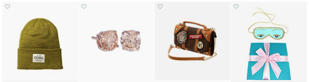 Amazon’s “Interesting Finds” page contains a grid of images with no text that all link to products - fortunately, all of these images have decent alt text!