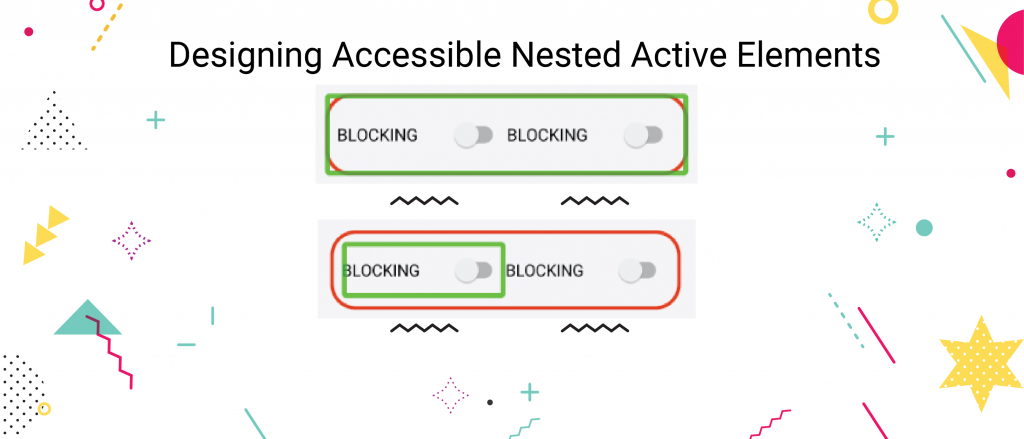 Accessible Nested Active Elements in Android Apps