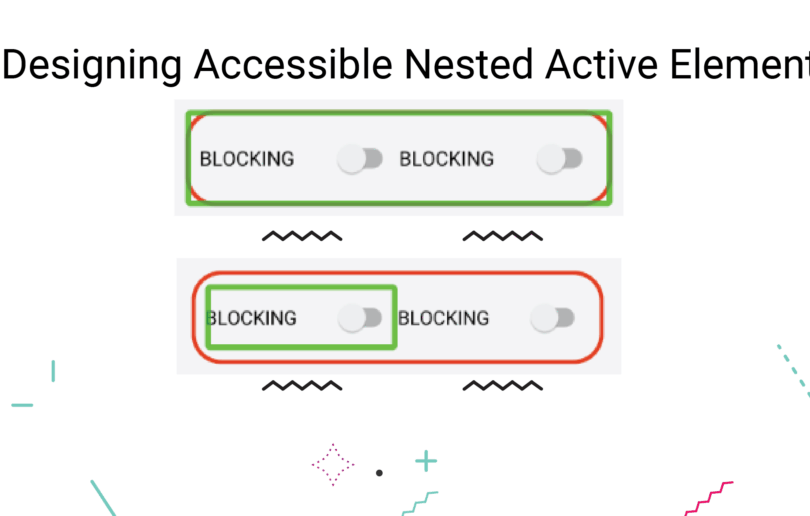 Designing Accessible Nested Active Elements