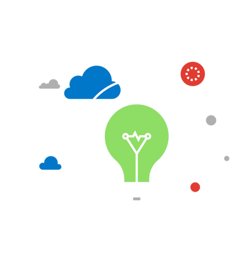 A human head is outlined with a lightbulb and gears inside it to symbolize learning.