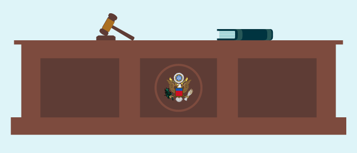Illustration of the Supreme Court desk