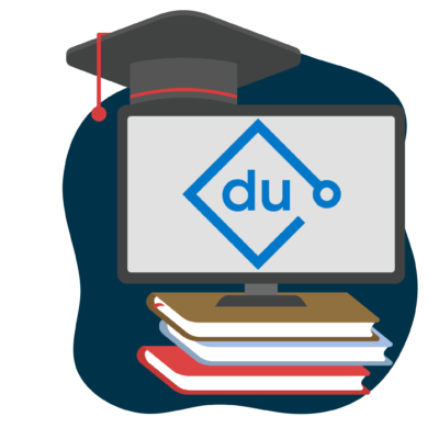 Online training image with Deque University logo