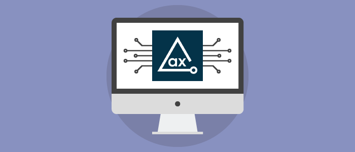 Illustration of axe integrations on computer monitor.