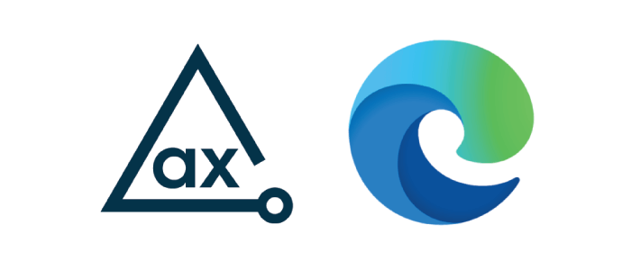 axe and Microsoft Edge logos