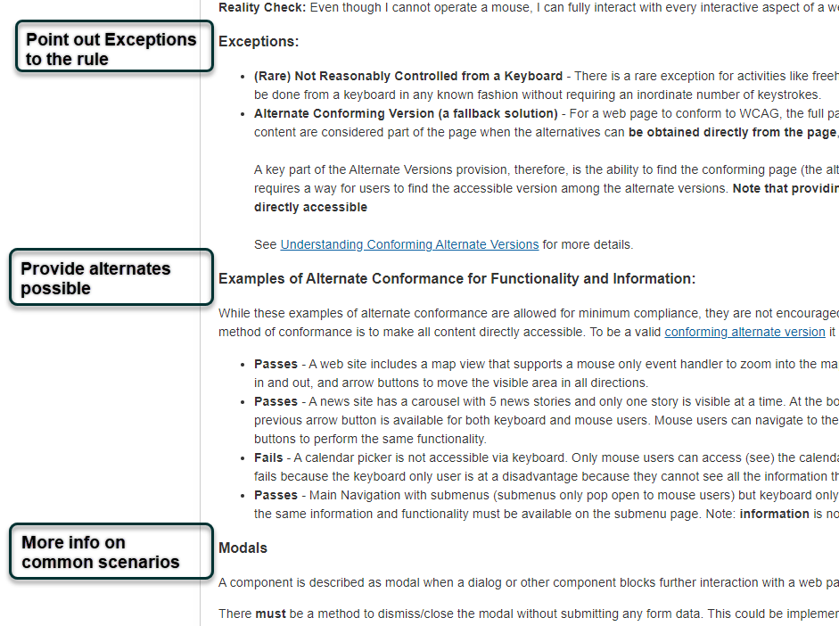 Screenshot of axe Auditor UI describing details of a keyboard checkpoint