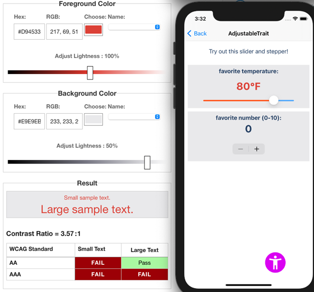 Another example with user input changing the contrast this time.