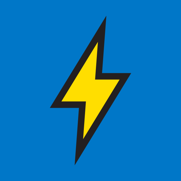 Decorative lightning symbol