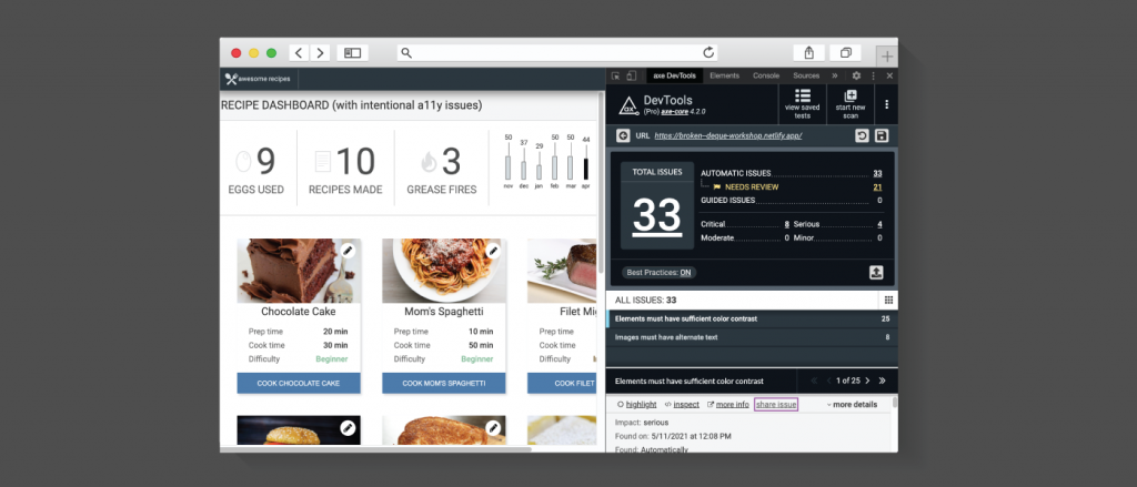 Axe DevTools Extension Updates: New Share Issue Feature & Improved Issue Summary