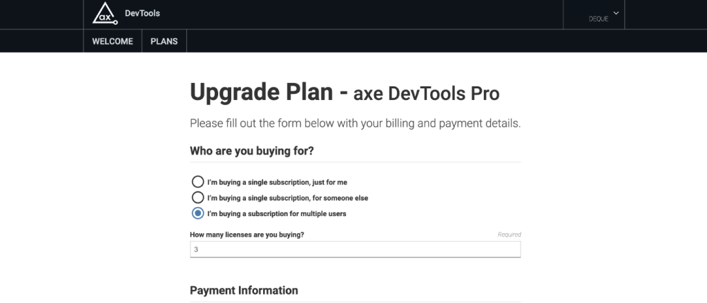 Axe DevTools Extension Updates: Buy Multiple Subscriptions Online, Provision, and Manage Your Own Users