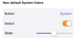 Default system colors