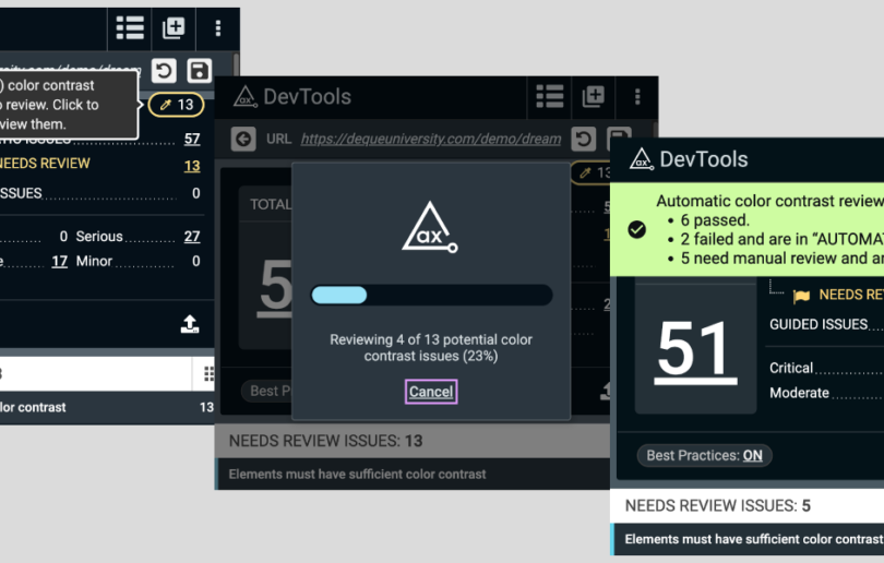 axeDevTools ColorContrastRelease2