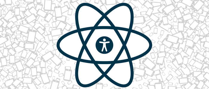 The React logo combined with the Accessibility icon