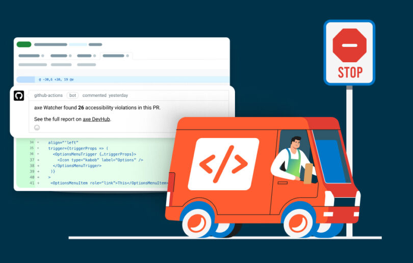 axe Developer Hub end to end accessibility testing.