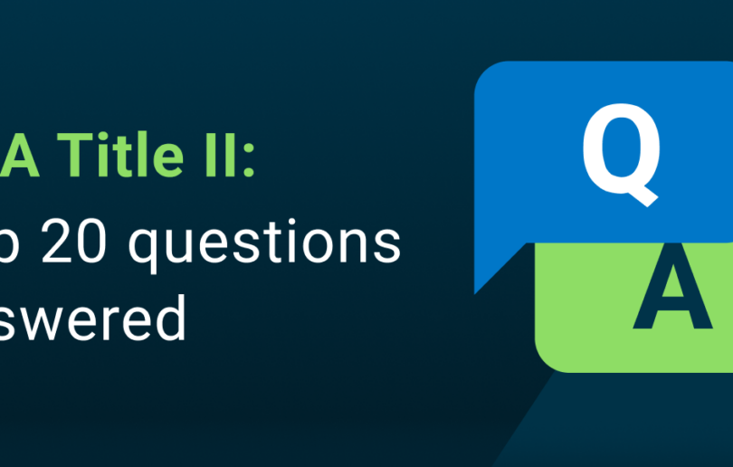 ADA Title II Top 20 questions