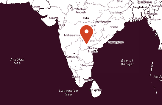 Hyderabad India on the map