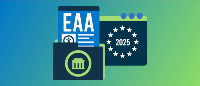 EAA and the year 2025 superimposed onto documents