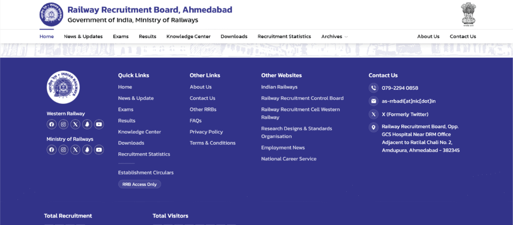 RRB Website Screenshot
