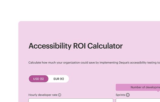 The accessibility ROI calculator.