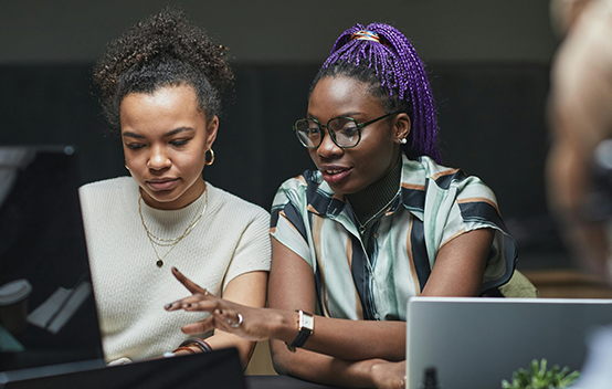 Two developers hard at work