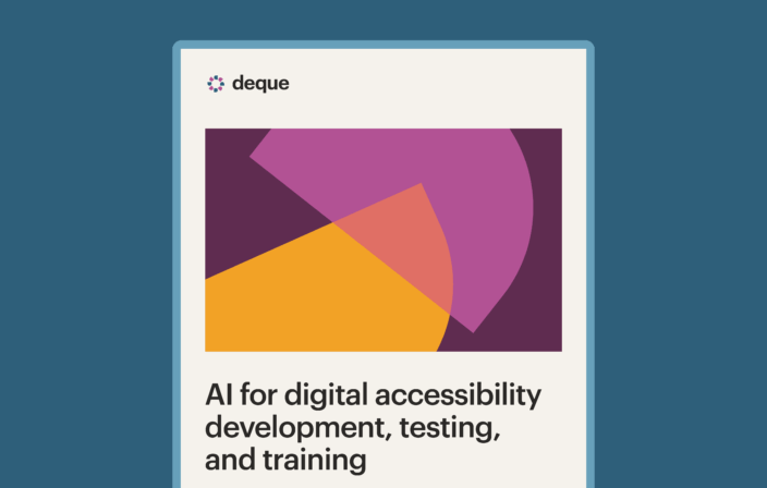 Preview snapshot of the AI for digital accessibility development, testing, and training guide.