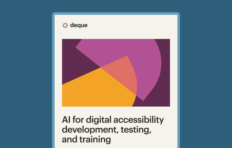 Preview snapshot of the AI for digital accessibility development, testing, and training guide.