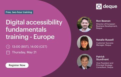 Digital accessibility fundamentals training - Europe