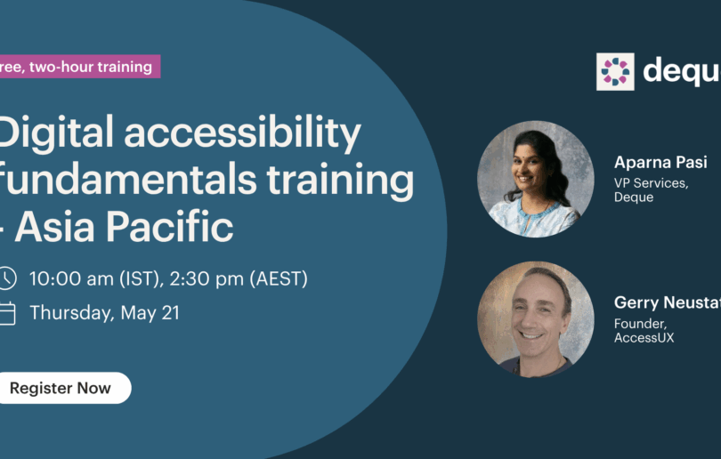 Digital accessibility fundamentals training - Asia Pacific