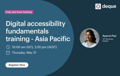 Digital accessibility fundamentals training - Asia Pacific