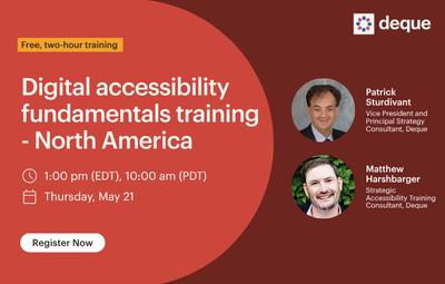 Digital accessibility fundamentals training - North American