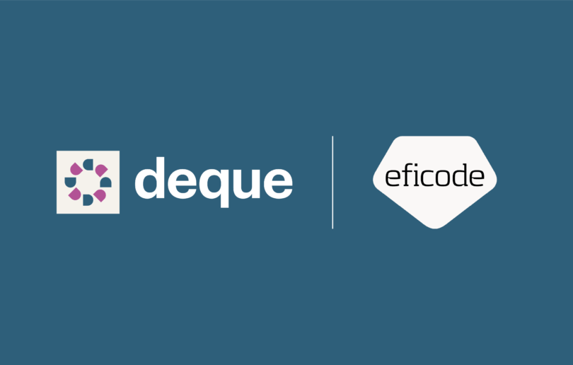 Two company logos. Deque and Eficode.