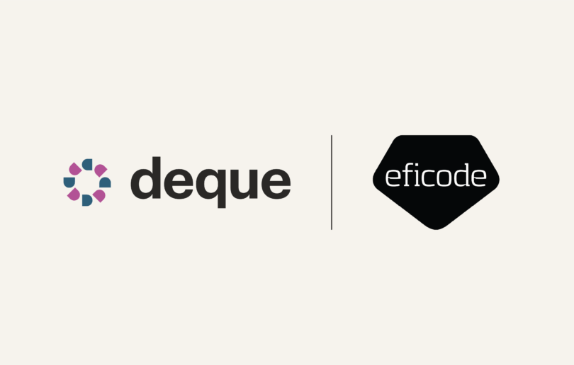 Image with two company logos: Deque and Eficode