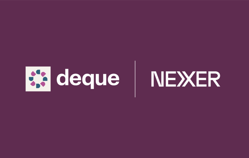 Image depicting two company logos: Deque and Nexer