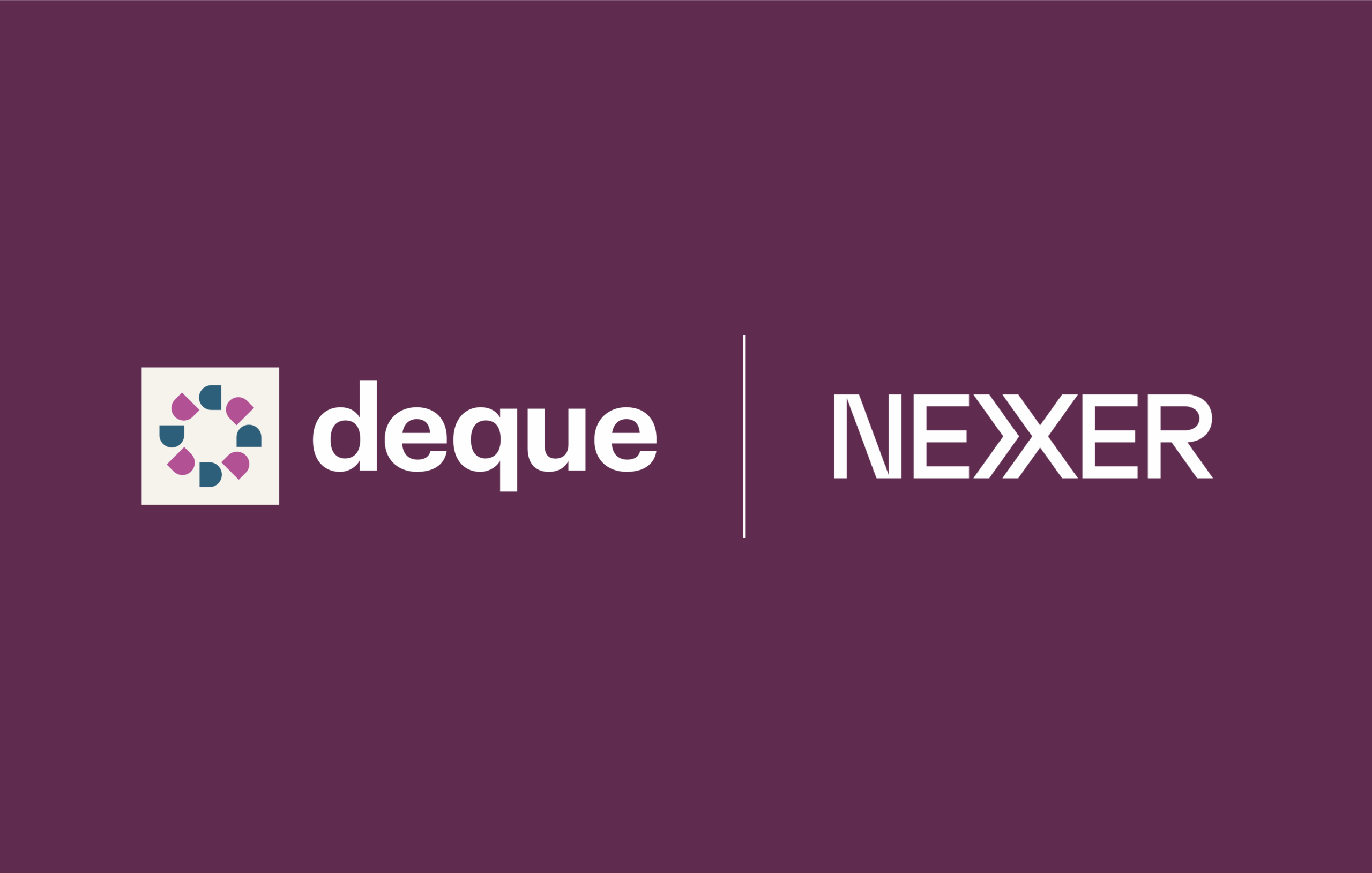 Image depicting two company logos: Deque and Nexer