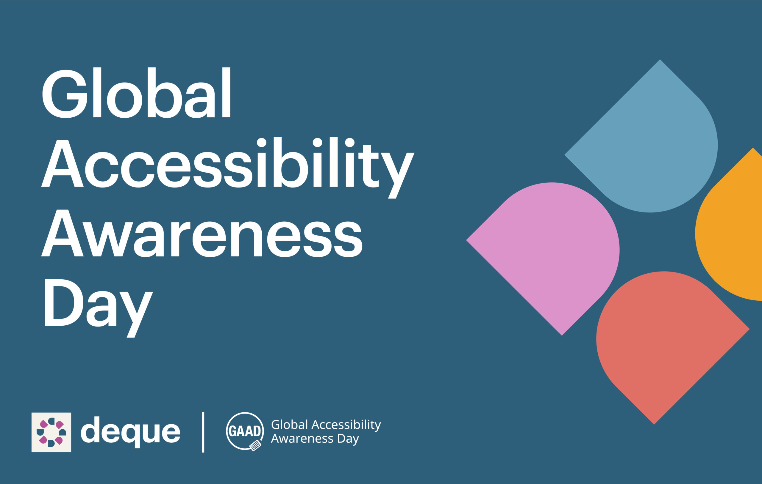 Blog header with "Global Accessibility Awareness Day" as the title, followed by logos from Deque and GAAD